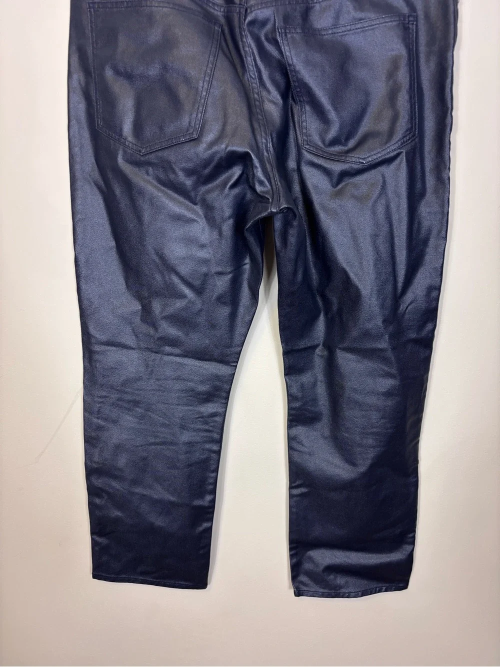 Madewell Women’s 90’s Straight Coated Navy Iridescent Jeans 33